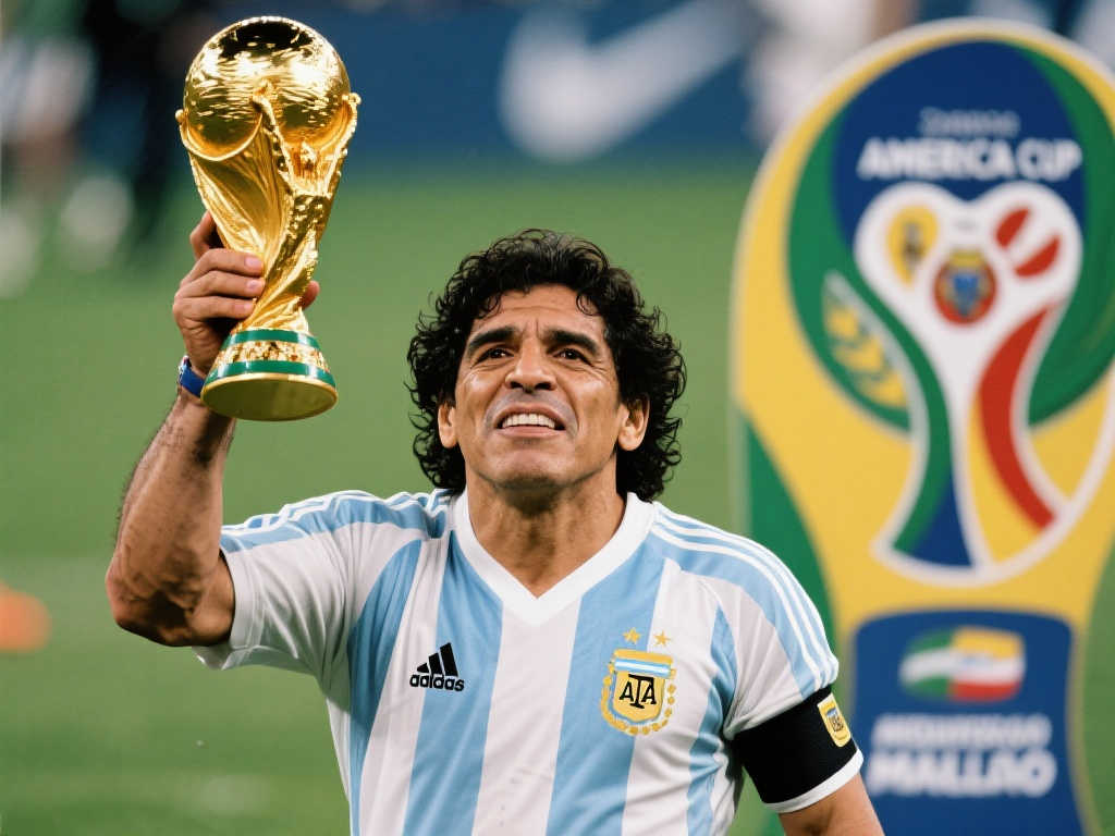 马拉多纳美洲杯之旅：三次参赛，冠军梦未圆